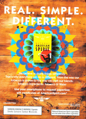 NATURAL AMERICAN SPIRIT CIGARETTE AD #27 RARE