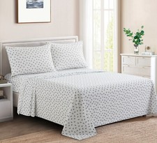 Printed 600 Thread Count Cotton Blend Percale Sheet Set, Blue Nautical Anchor