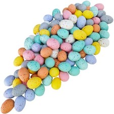 120 Pcs 8 Colors Mini Easter Foam Eggs Speckled Pastel Artificial Bird Eggs