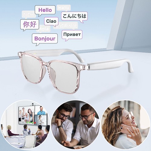 Smart Glasses Earphones Automatic Voice Translation BT 5.4 AI Translator Glasses - Afbeelding 10 van 18