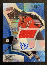 2021 UD Allure Rookie Garrett Pilon Blue Line Auto Jersey /75