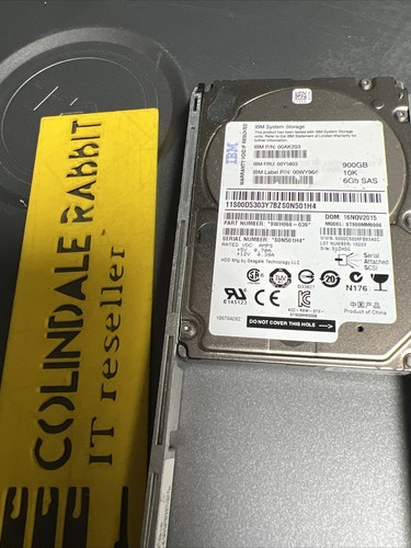IBM 00Y2431 2.5" 900GB 10K SAS 6Gb/s Hard Drive HDD For Storwize V3500 / V3700 - Picture 3 of 6