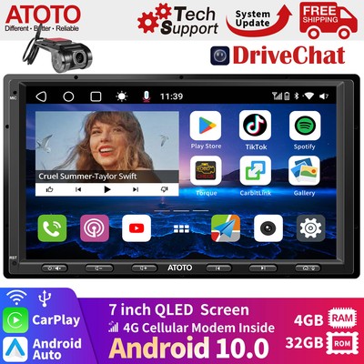 ATOTO S8 2DIN Android 4+32G Autoradio AI GPS NAVI WiFi 4G LTE DVR On-Dash Kamera