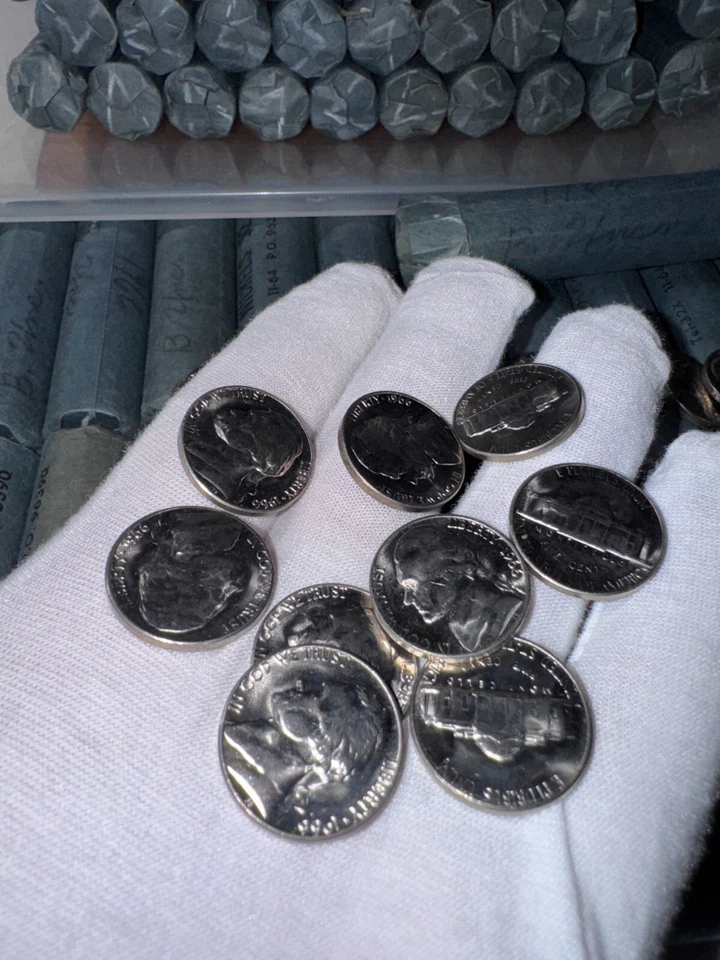 ROUTE '66 ROLLS: UNC 1966 P Jefferson Nickels BLOWOUT PRICING!!!! COBM-7179 - Image 3 of 4