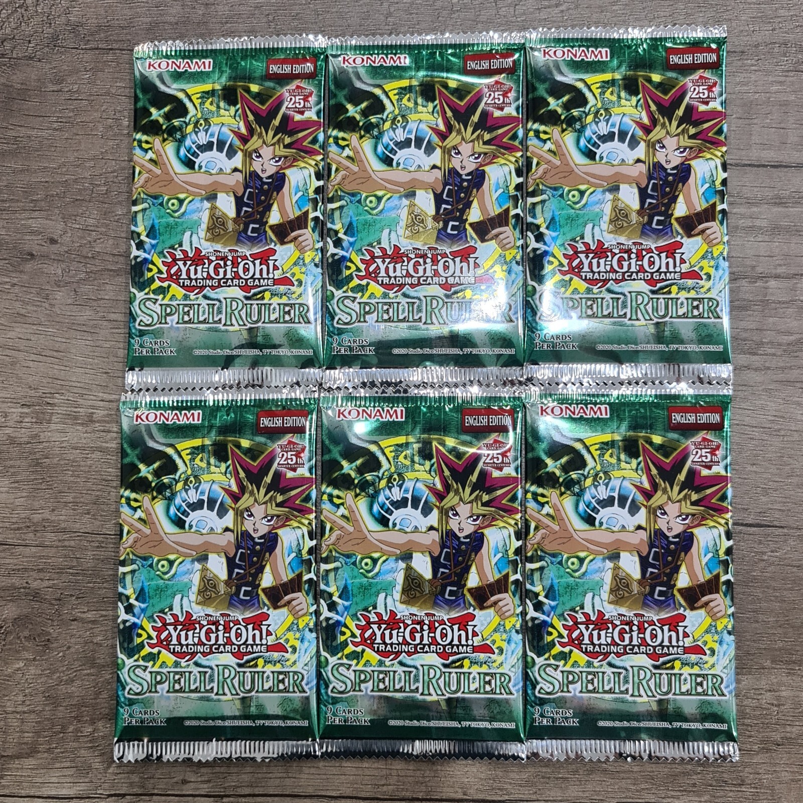6 X YuGiOh! Spell Ruler 25th Anniversary Edition Booster Packs
