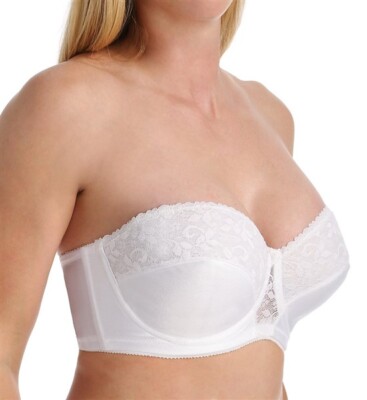 NWOTD Carnival 38B Full Figure Strapless Underwire Bra 123 White