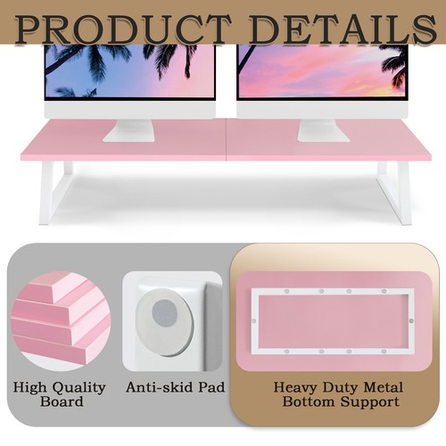 31.5 inch Dual Monitor Stand Riser for Wood & Steel Desktop Riser Organization. - 第 26/35 張圖片