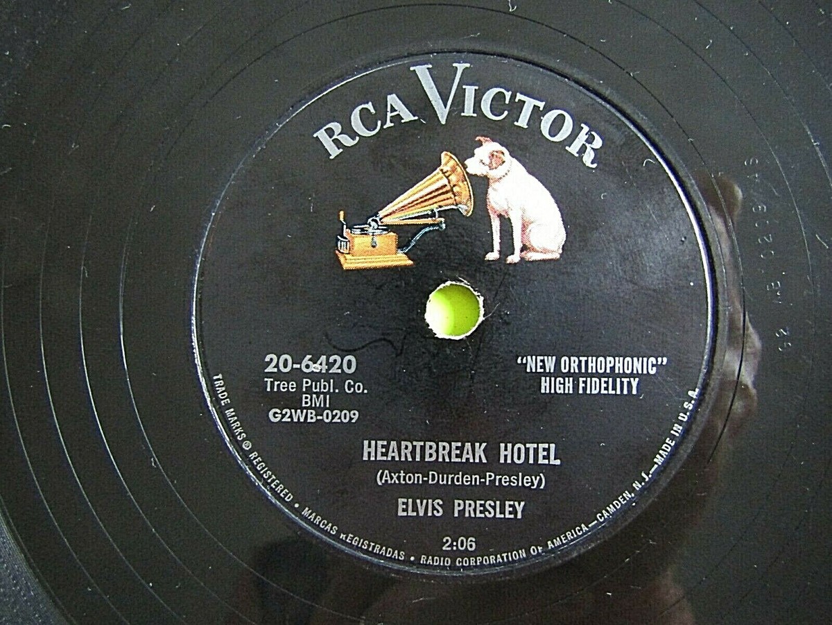 78 RPM ELVIS PRESLEY HEARTBREAK HOTEL RECORD RCA VICTOR 20-6420 | eBay