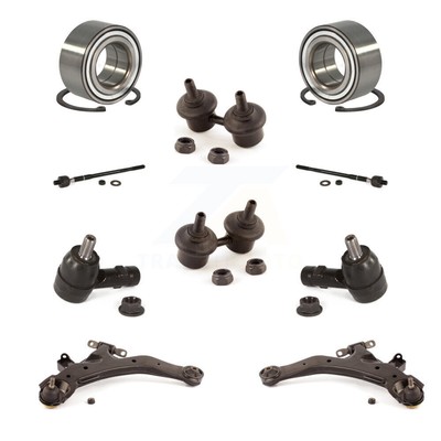 Front Bearing Lower Arm Outer Inner Tie Rod Link Kit (10Pc) For Hyundai Elantra
