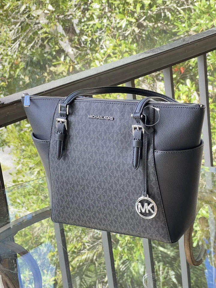 Michael Kors Charlotte Top Zip Tote Shoulder tote Handbag +Wristlet Wallet MK - Image 4 of 4