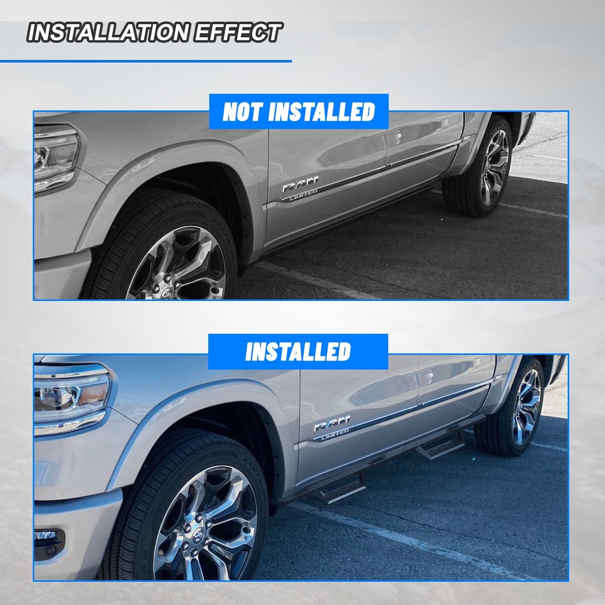 Running Boards for 20192021 2022 2023 Dodge Ram 1500 Crew Cab 5" Side