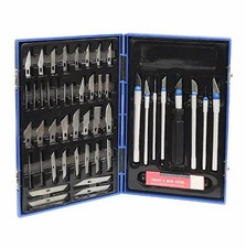 56pc CAL-HAWK PRECISION HOBBY EXACTO UTILITY RAZOR BLADE KNIFE KNIVES SET CKHB56