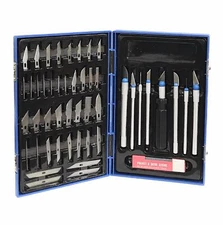 56pc CAL-HAWK PRECISION HOBBY EXACTO UTILITY RAZOR BLADE KNIFE KNIVES SET CKHB56