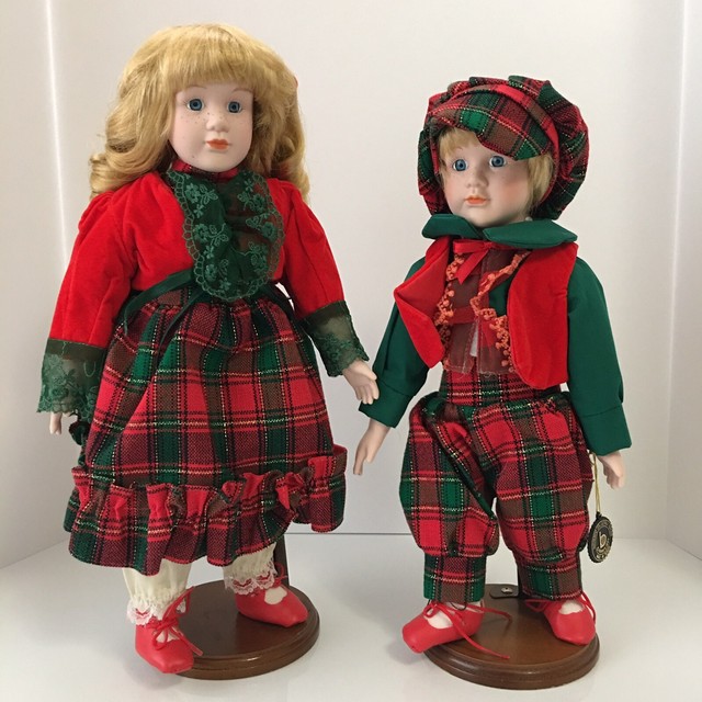 Chris and Chrissy Christmas Brinn's Collectible Porcelain Doll 1990 eBay