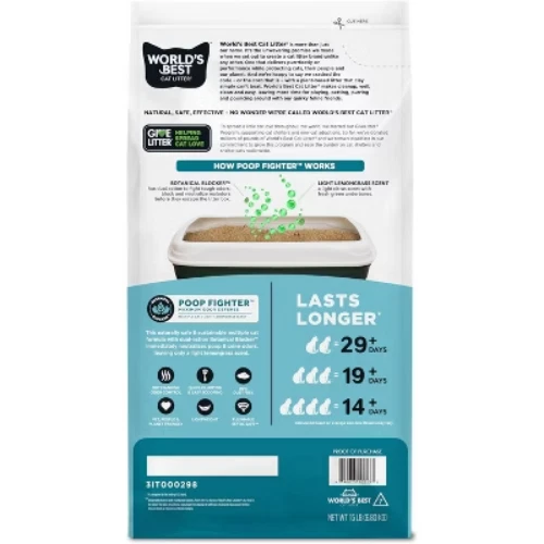 Weltbestes Katzenstreu Poop Fighter Einstreu, 99 % staubfrei, klumpend, 8 lb - Bild 2 von 3