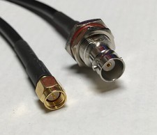 BNC Female Bulk to SMA Male RG223 Silver Low Loss Coax Cable Pick Length Lot US