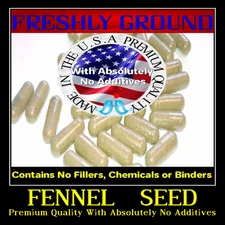 FENNEL SEED With Absolutely No Additives High Potency 100 Vegetarian Capsules