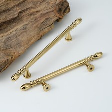5", 3.8" Hole Spacing Solid Brass Cabinet Pull Drawer Pull in Gold and Chrome