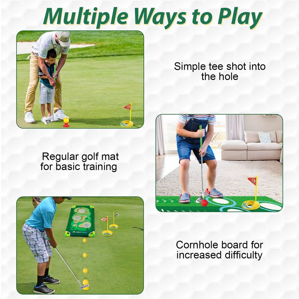 Toddler Golf Set for 3 4 5 6 Years Old Boys Girls, Retractable Kids