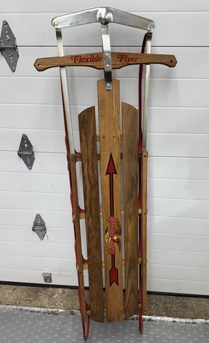 Vintage Flexible Flyer Wooden Snow Sled – Classic Winter Collectible(Made In MS) - Picture 4 of 13
