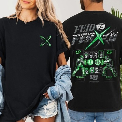 Fes T-shirt 2026 April 26 Lサイズ New!!! Feid Vs Ferxxo Shirt USA Tour 2026 T-Shirt | eBay
