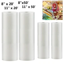 Vacuum Sealer Bags Embossed Meal Sous Vide Roll Food Storage Bag Saver ALL Sizes