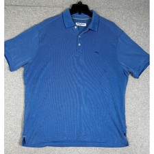 Tommy Bahama Island Zone Polo Shirt Mens XL Blue Tencel Modal Vacation Resort