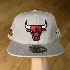 Mitchell Ness Chicago Bulls Rare 1998 NBA Final Gray Dynasty Fitted 8 Hat MINT