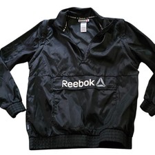 Reebok CrossFIT Anorak Black Jacket Youth Kids 8 M Activewear Pullover
