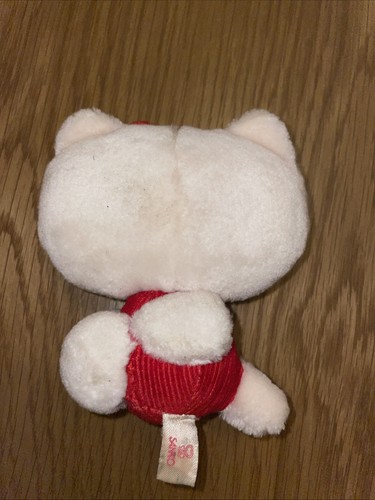 Vintage Sanrio Hello Kitty 4” Plush 1976 Red Corduroy - Picture 4 of 6