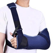 Arm Sling for Shoulder Injury with Waist Strap - Immobilizer Brace Support for S