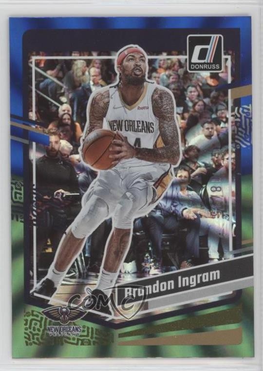 2023-24 Panini Donruss Holo Blue & Green Laser 18/35 Brandon Ingram #30 3pu