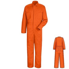 Red Kap 100 Cotton Coverall - Snap Front orange size 52