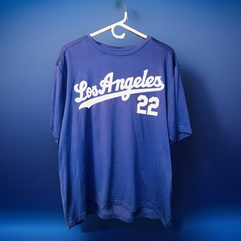 Camiseta de hombre de los Dodgers de Los Ángeles XL azul Clayton Kershaw #22 logotipo del equipo cuello redondo Foto 2 de 4
