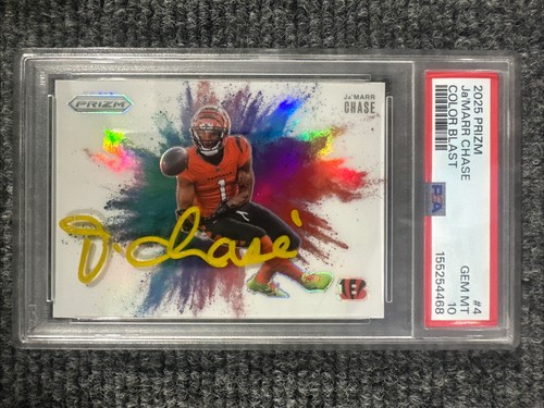 Ja'Marr Chase #4 2025 Panini Prizm Color Blast card