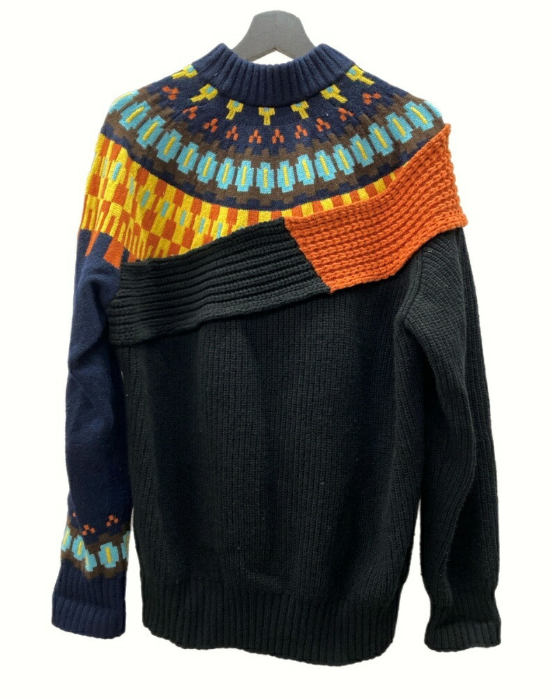 Sakai Sacai 21Aw Wool Knit Pullover Sweater High Neck Multicolor 