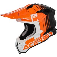 Acerbis Motocross-Helm Airstrike-C Orange/Weiß