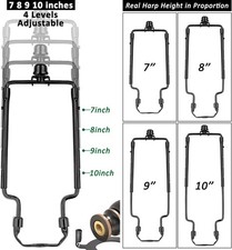 Adjustable Height Lamp Height Kit. 7 8 9 10 Inch Lamp Shade Harp Holder
