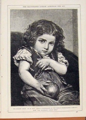 Original alter antiker Druck London Almanack verwöhntes Kind Portrait Berlin Foto