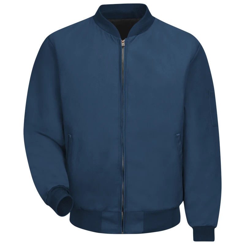 Red Kap Navy Workwear Perma Lined Bomber Jacket JT38NV5 Mens
