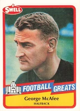 GEORGE MCAFEE 1989 SWELL FOOTBALL #75