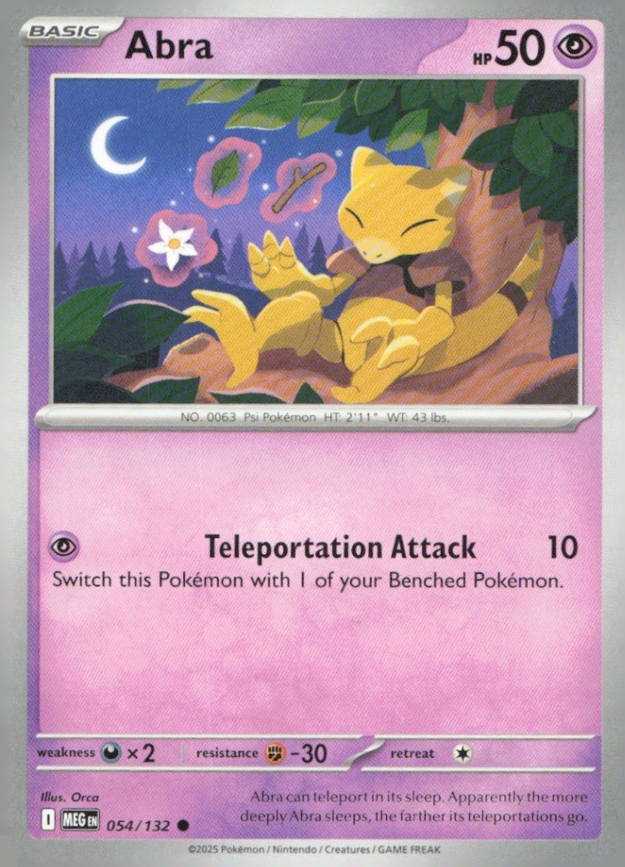 Abra Common ME01: Mega Evolution 054/132 NM