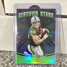 Panini 2025 Certified Stars Brock Bowers Mirror Lime Green Raiders CST-BBS /15