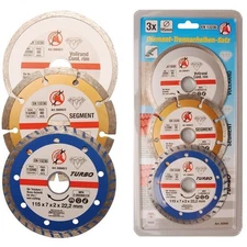 set 3 pieces diamond discs - code bgs50840 FBGS50840 KRAFTMANN workshop