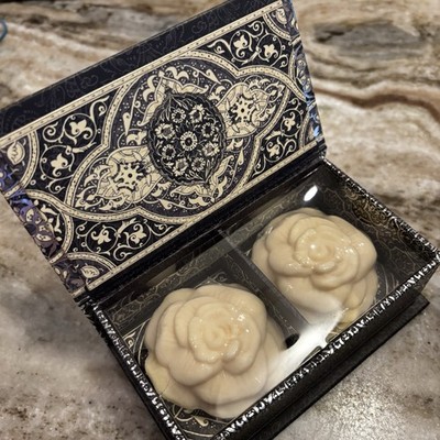 Punch Studio English Rose Soap In Faux Persian Vanity Box Fragrant Decorative