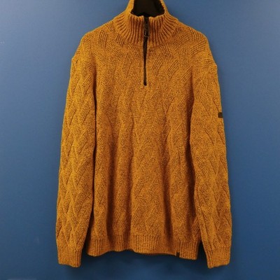 [XL] Camel Active Pullover Pulli Troyer Turtleneck Stehkragen Zip Wollpulli 90s
