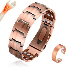 Cigamg 3X Copper Bracelet for Men Triple Strength Magnets Pure Copper Magnetic B