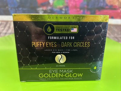 Dermora Under Eye Patches Eye Mask Golden-Glow Puffy Eyes Dark Circles 20 Pairs