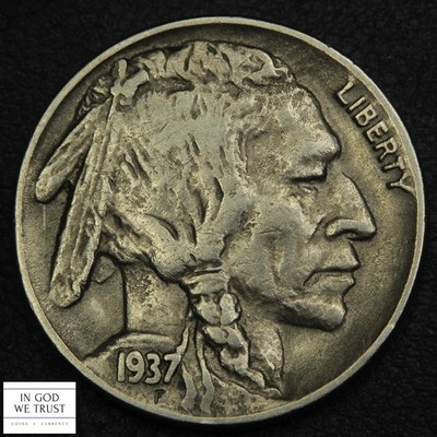 1937 D Three Legged Buffalo Nickel 5C 3 Legs