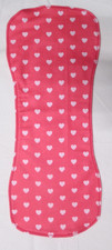Handmade Infant Baby Burp Cloth-Hearts Pattern-7.5" W x 18"L-Buy More Save